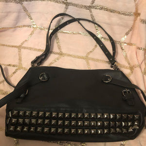 BLACK STUDDED PURSE